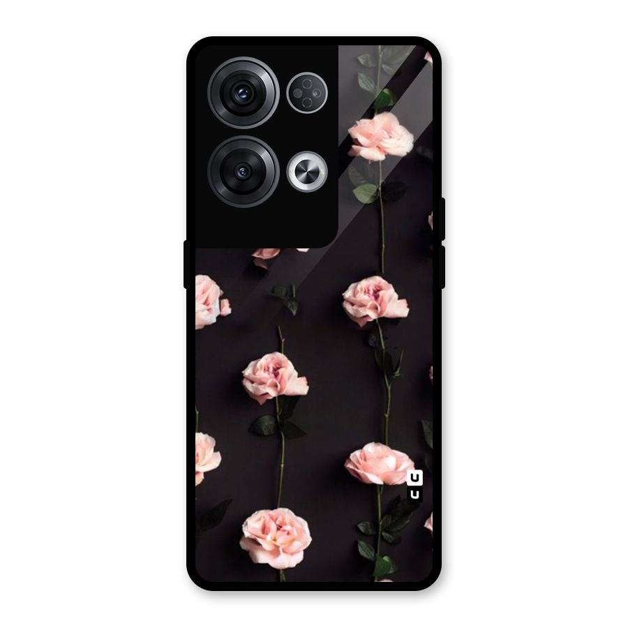 Pink Roses Glass Back Case for Oppo Reno8 Pro 5G