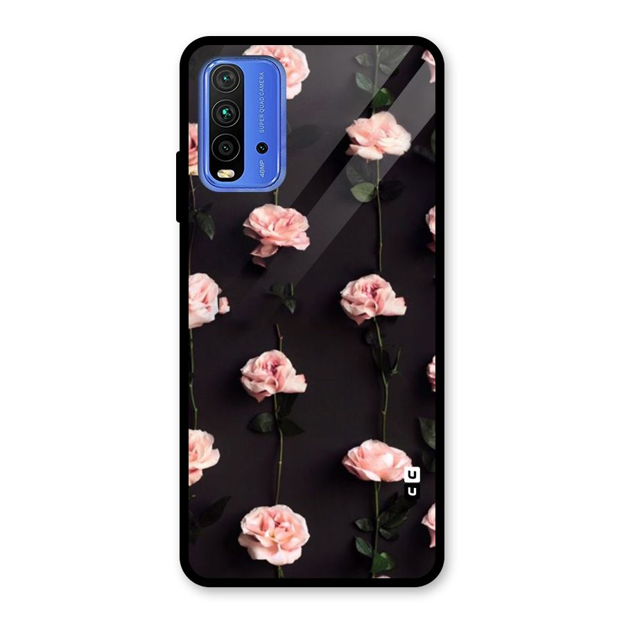 Pink Roses Glass Back Case for Redmi 9 Power