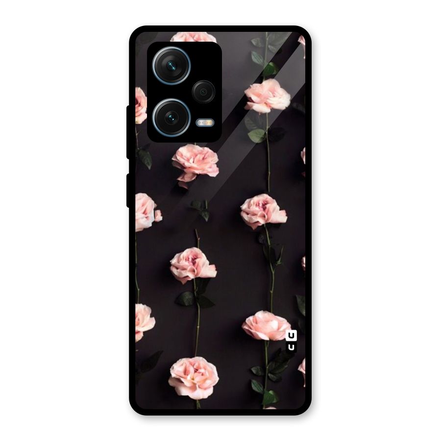 Pink Roses Glass Back Case for Redmi Note 12 Pro Plus 5G