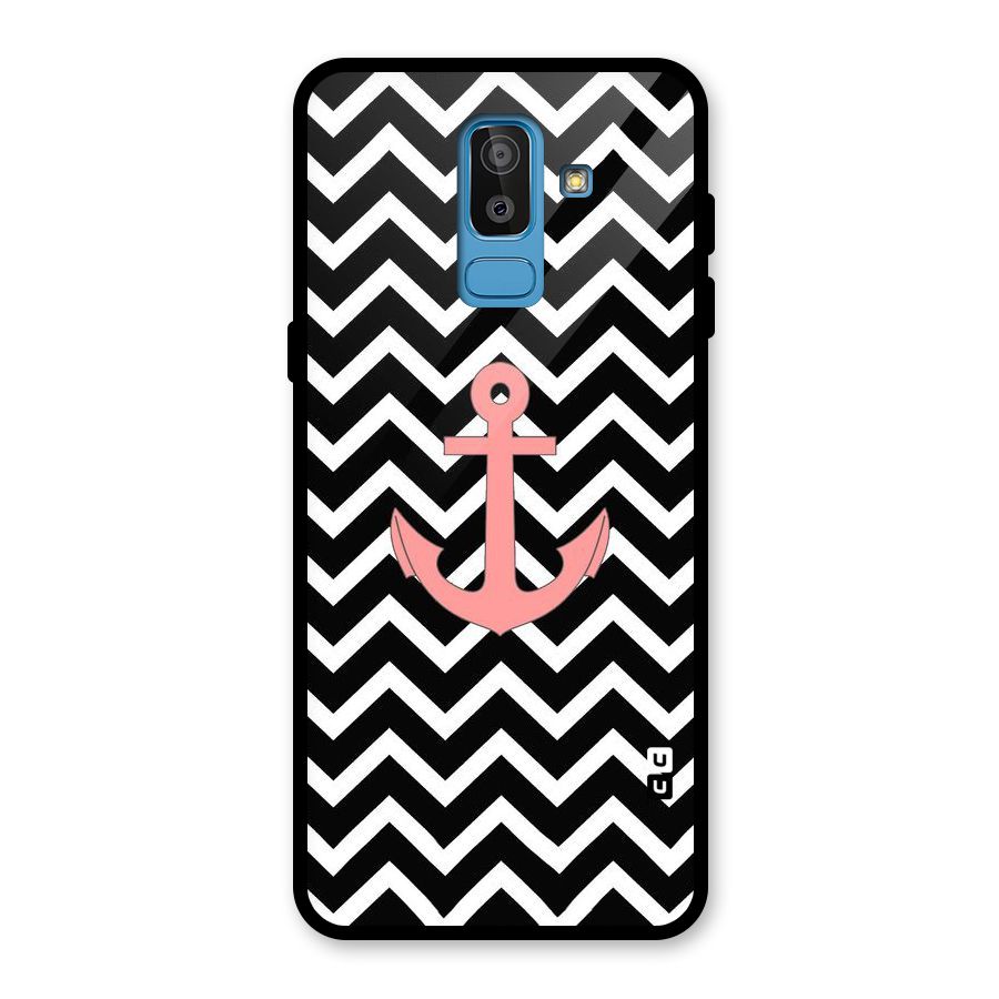 Pink Sailor Glass Back Case for Galaxy J8