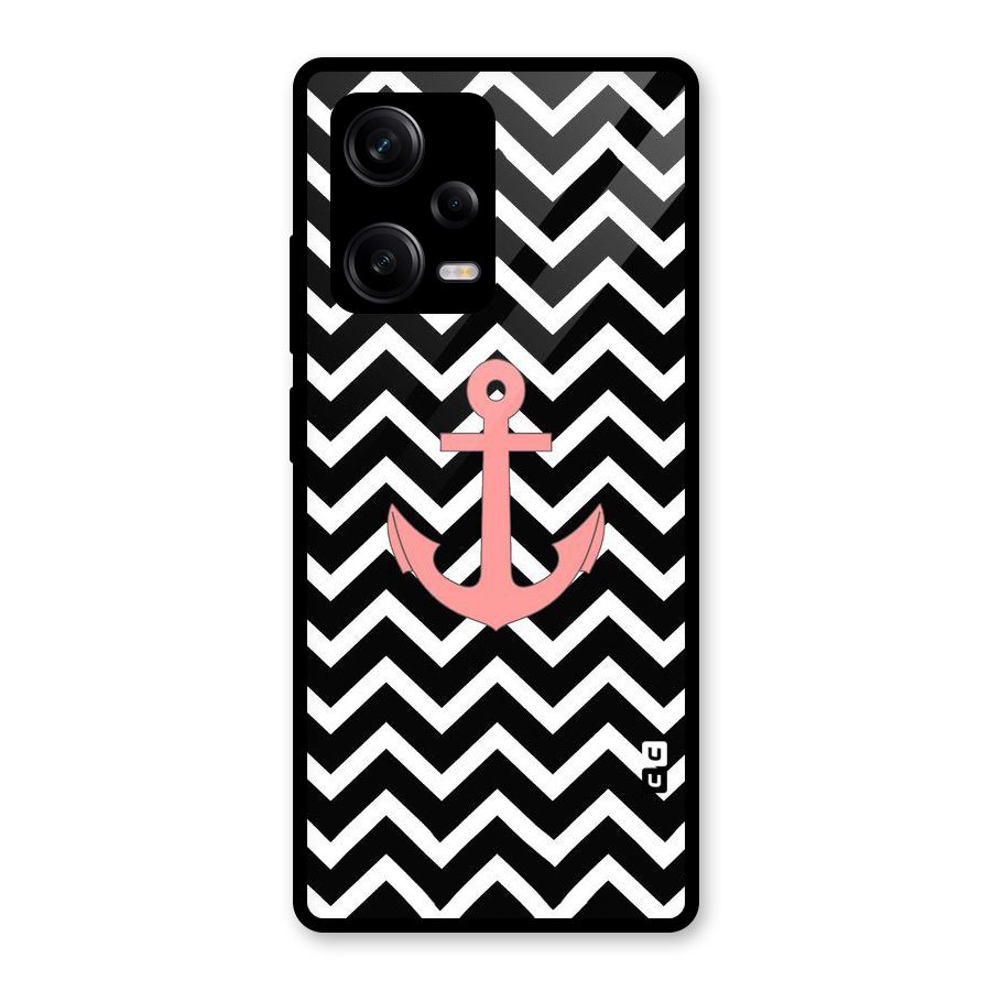 Pink Sailor Glass Back Case for Redmi Note 12 Pro