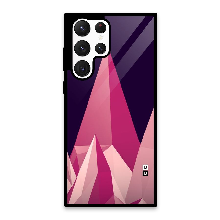 Pink Sharp Glass Back Case for Galaxy S22 Ultra 5G