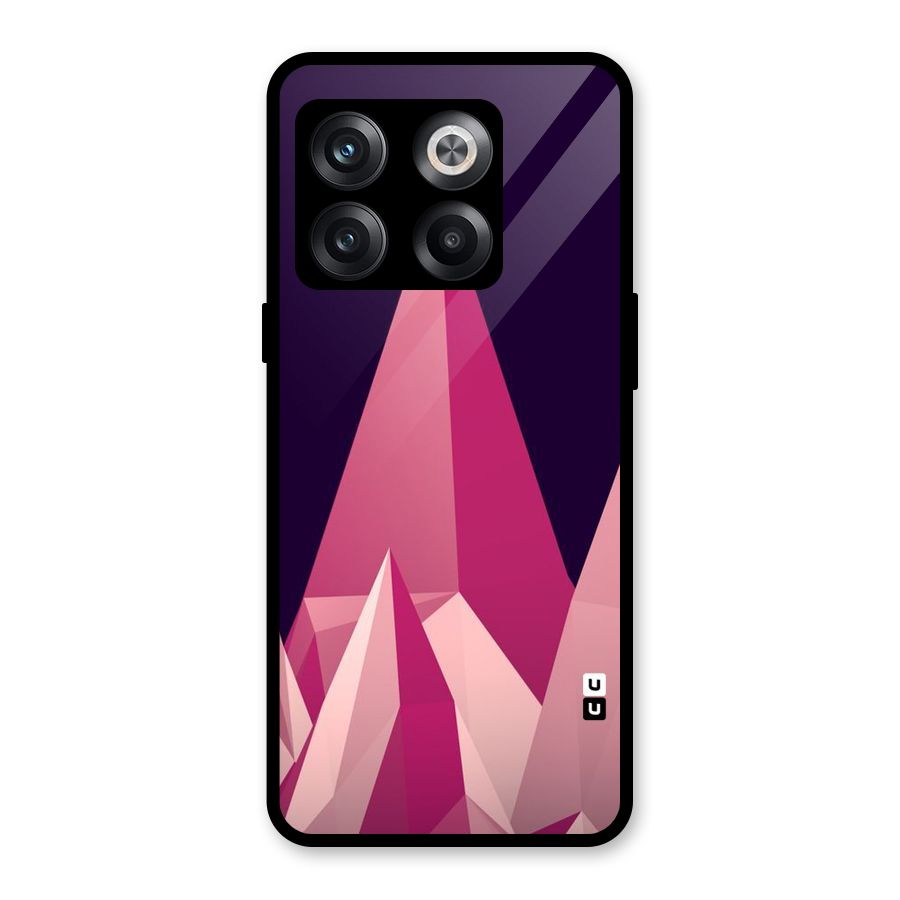 Pink Sharp Glass Back Case for OnePlus 10T