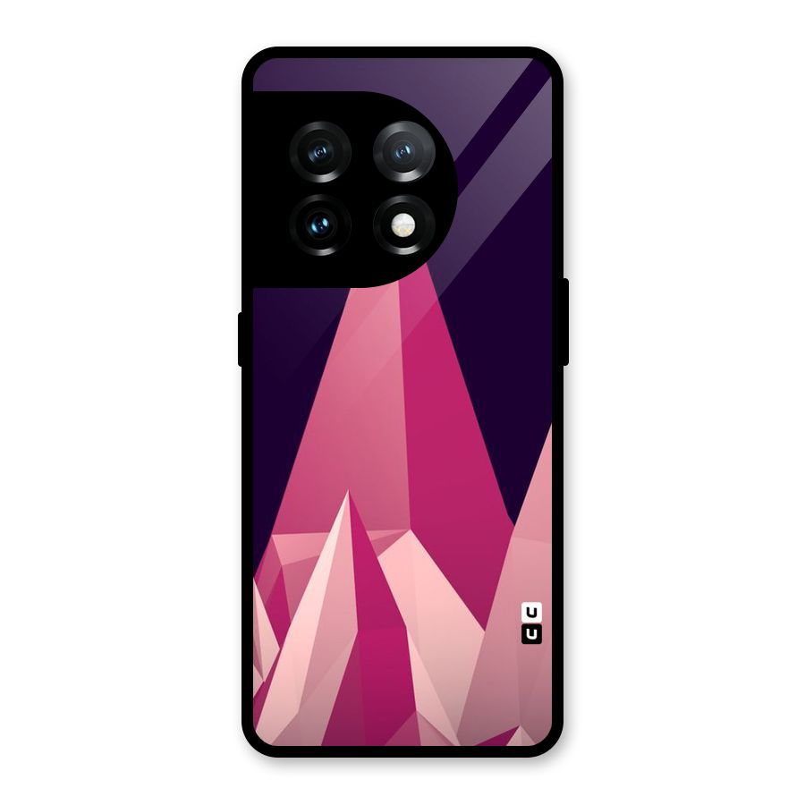 Pink Sharp Glass Back Case for OnePlus 11