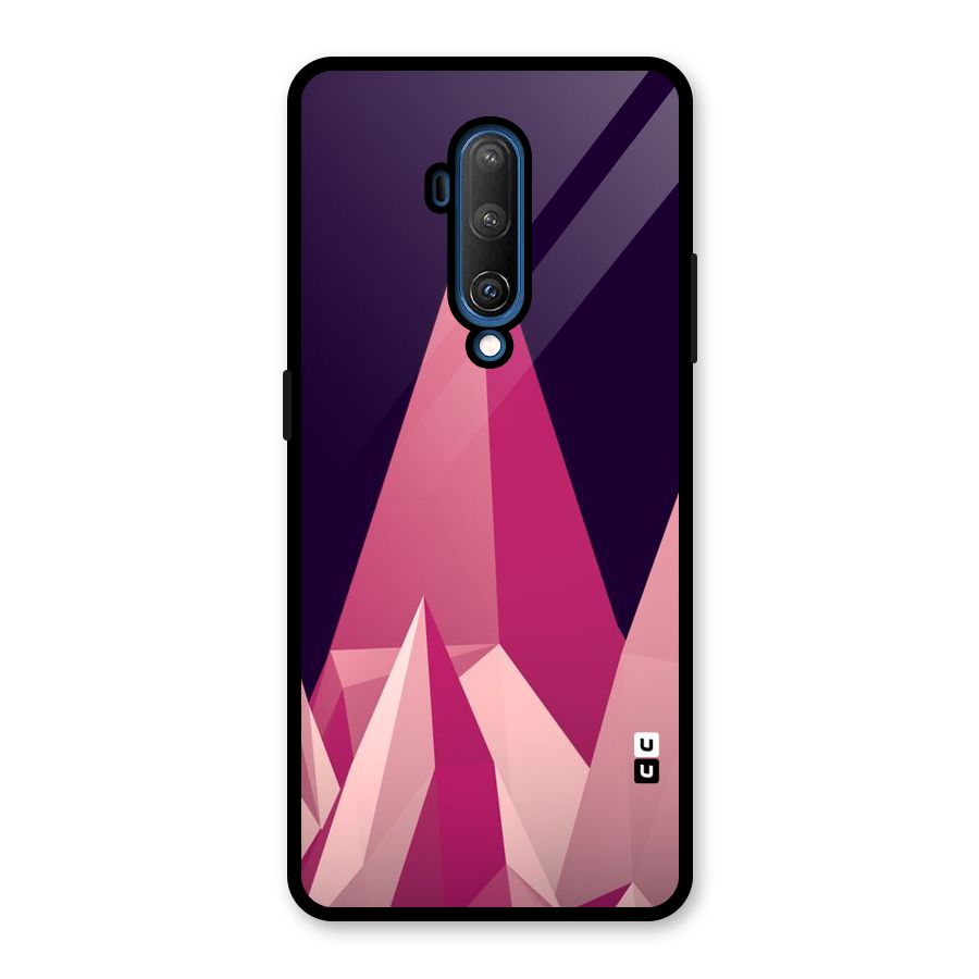 Pink Sharp Glass Back Case for OnePlus 7T Pro