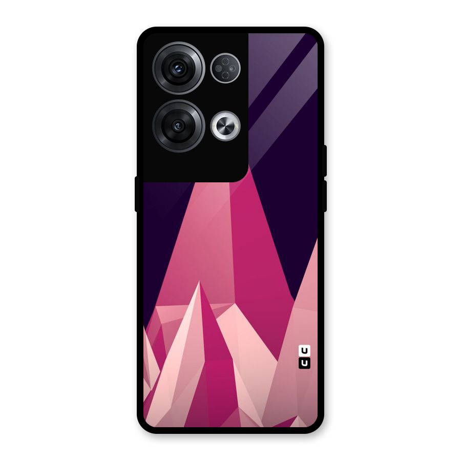 Pink Sharp Glass Back Case for Oppo Reno8 Pro 5G