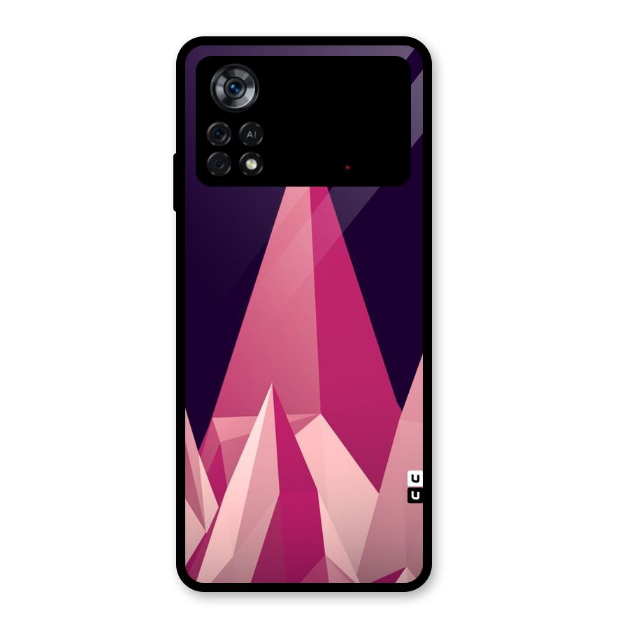 Pink Sharp Glass Back Case for Poco X4 Pro 5G