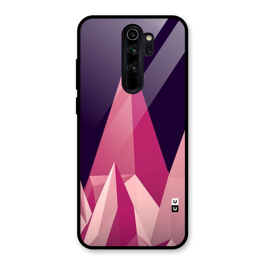 Pink Sharp Glass Back Case for Redmi Note 8 Pro