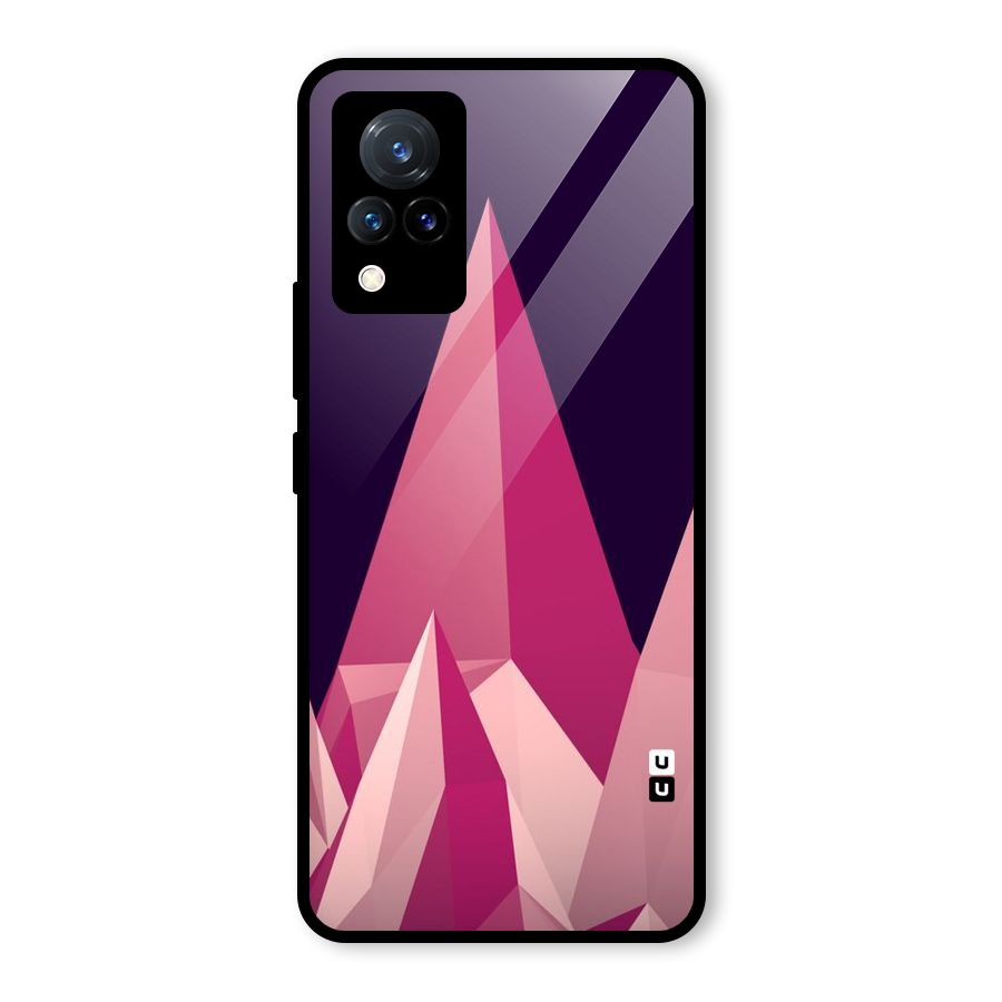 Pink Sharp Glass Back Case for Vivo V21 5G