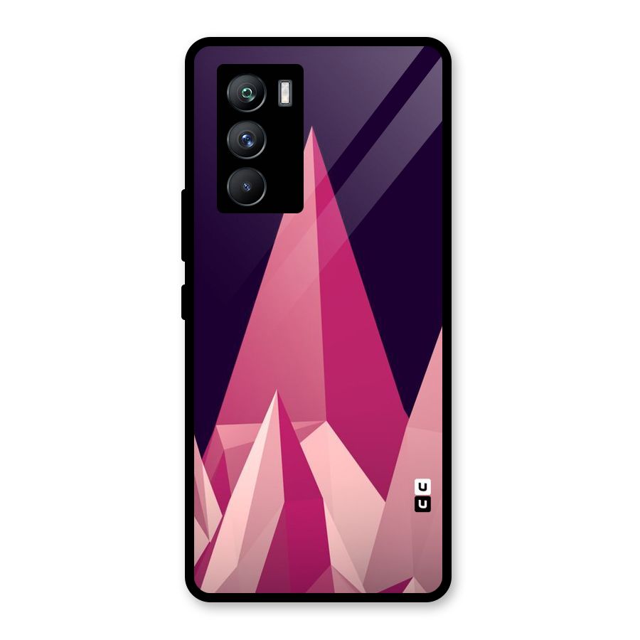 Pink Sharp Glass Back Case for Vivo iQOO 9 SE
