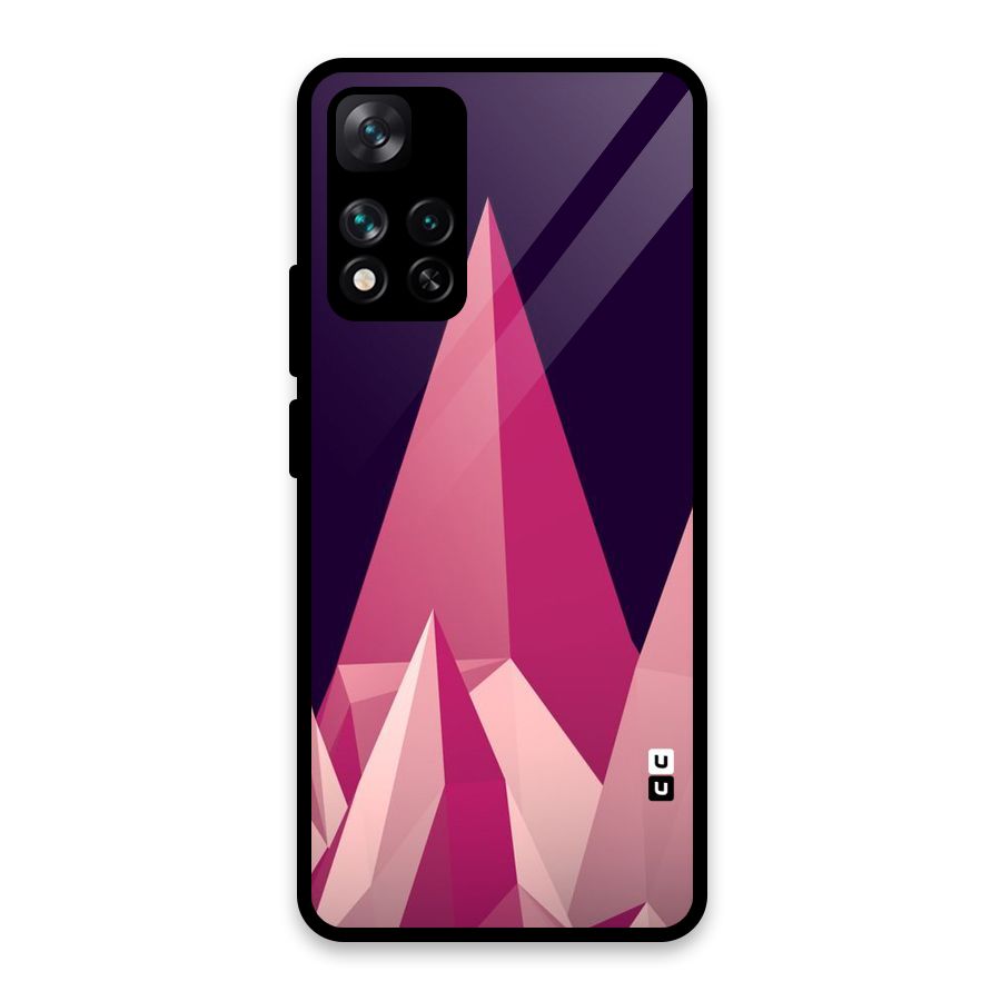 Pink Sharp Glass Back Case for Xiaomi 11i HyperCharge 5G