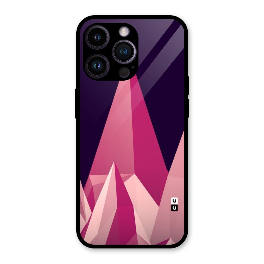 Pink Sharp Glass Back Case for iPhone 14 Pro Max