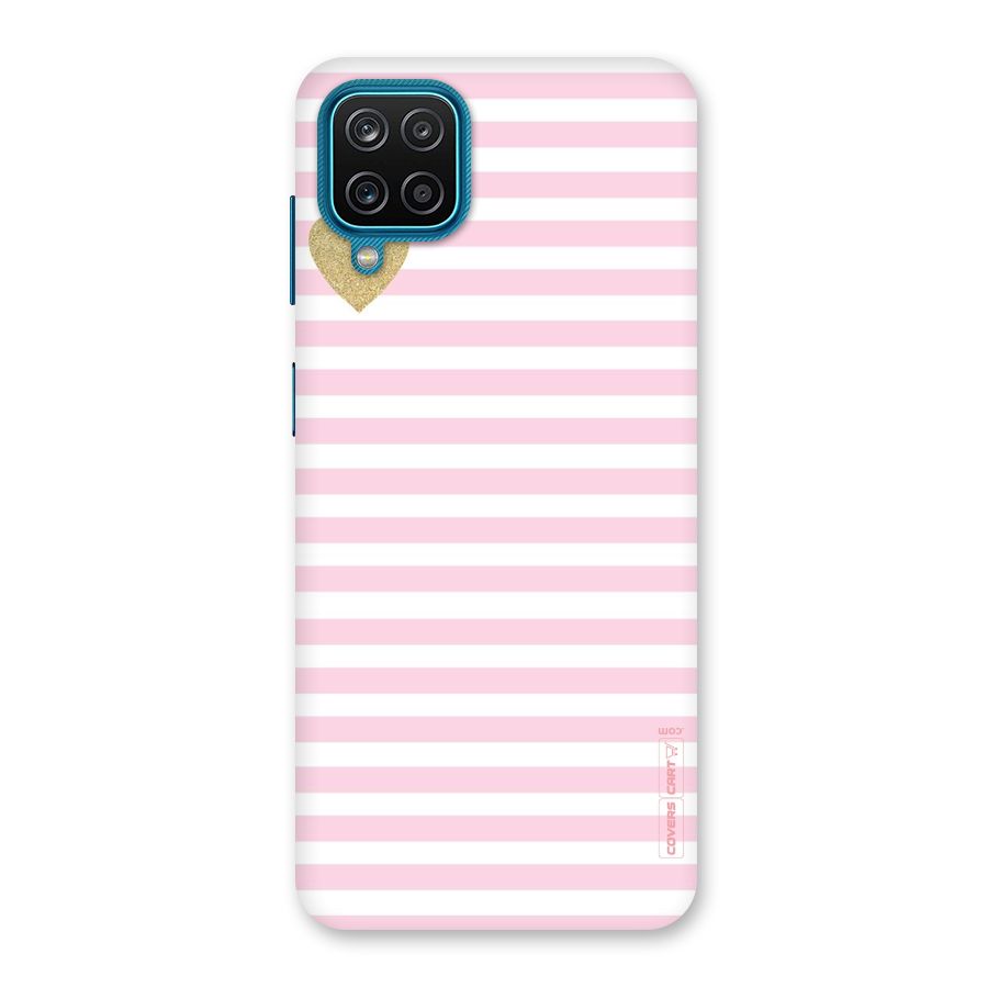Pink Stripes Back Case for Galaxy M12