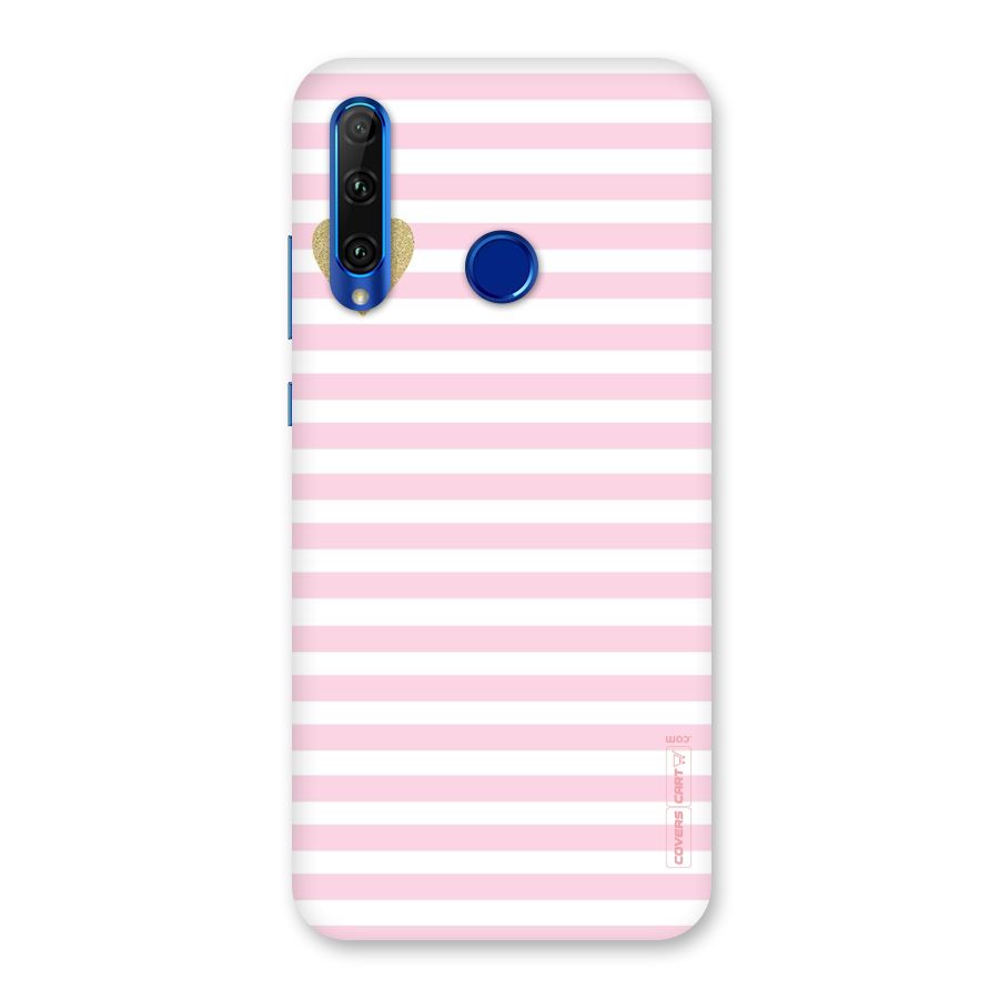 Pink Stripes Back Case for Honor 20i
