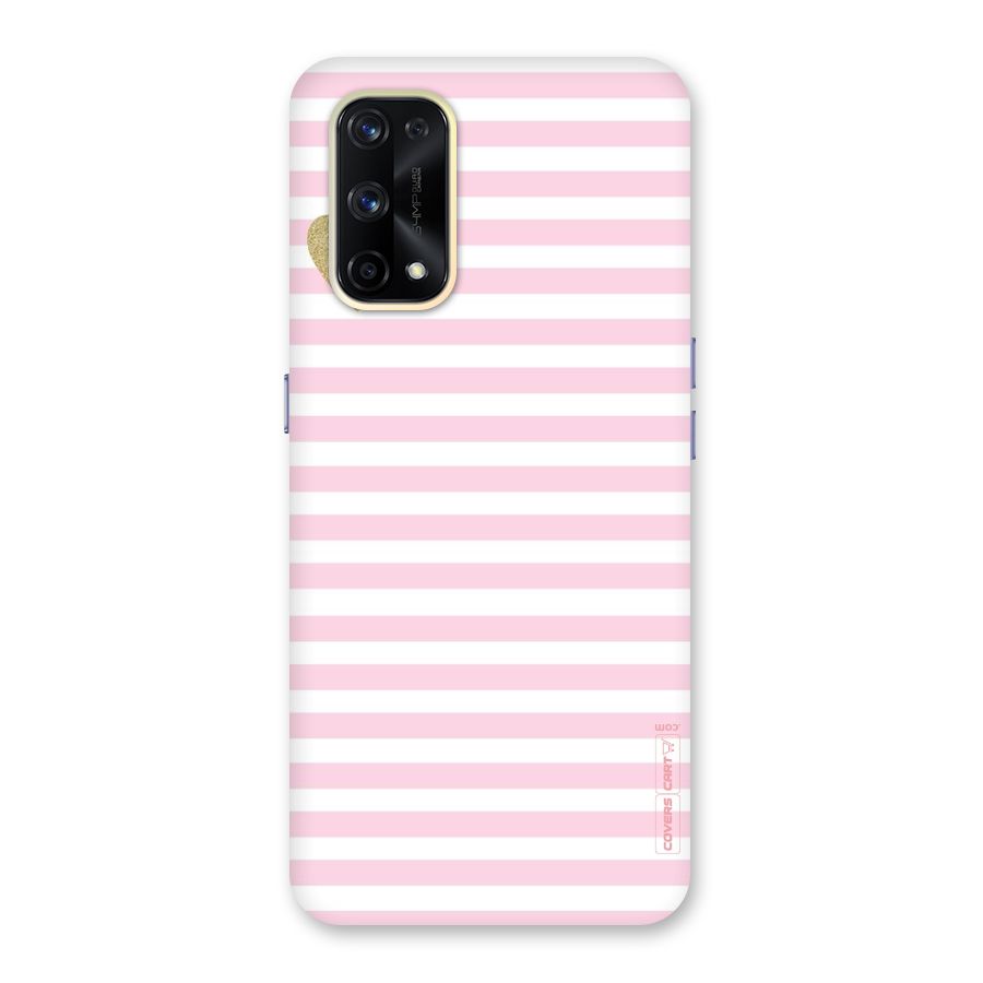 Pink Stripes Glass Back Case for Realme X7 Pro