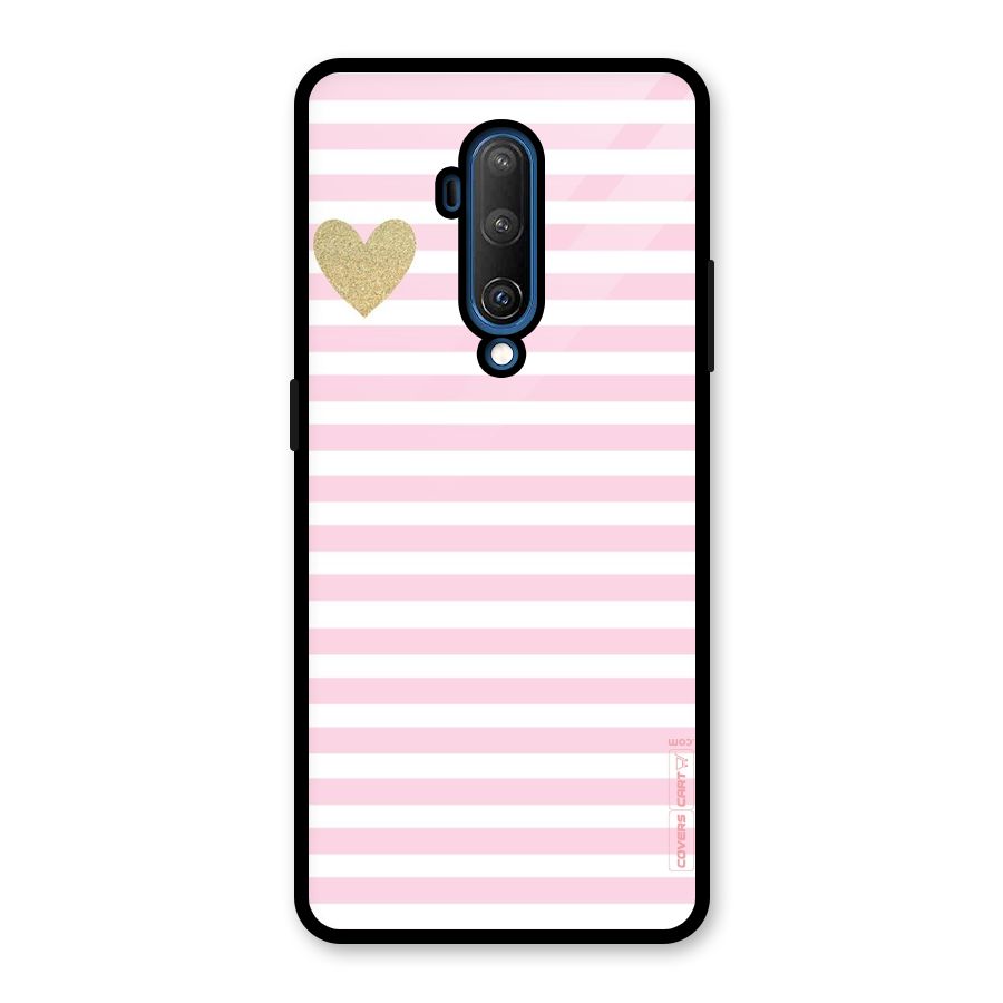 Pink Stripes Glass Back Case for OnePlus 7T Pro