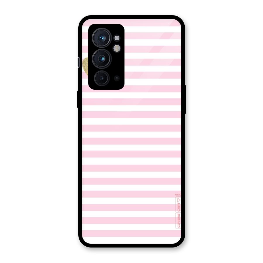 Pink Stripes Glass Back Case for OnePlus 9RT 5G