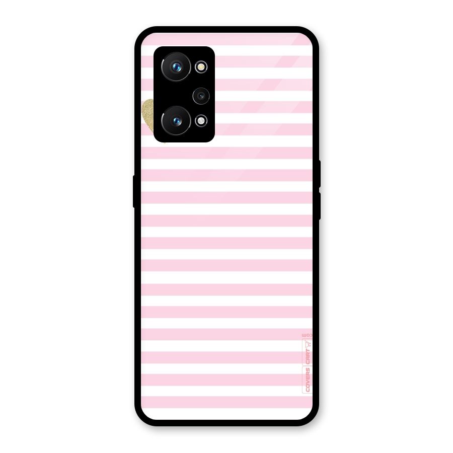Pink Stripes Glass Back Case for Realme GT Neo 3T