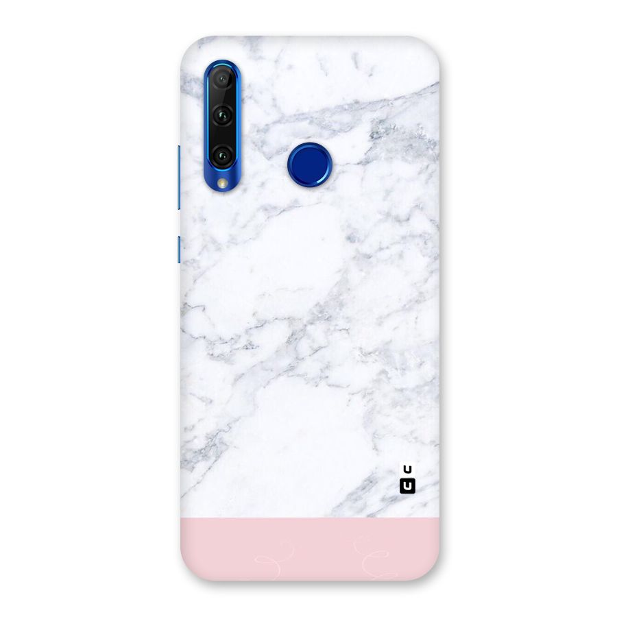 Pink White Merge Marble Back Case for Honor 20i