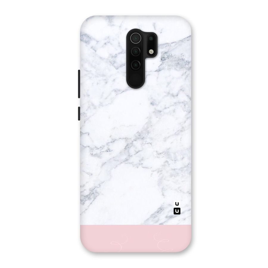 Pink White Merge Marble Back Case for Poco M2