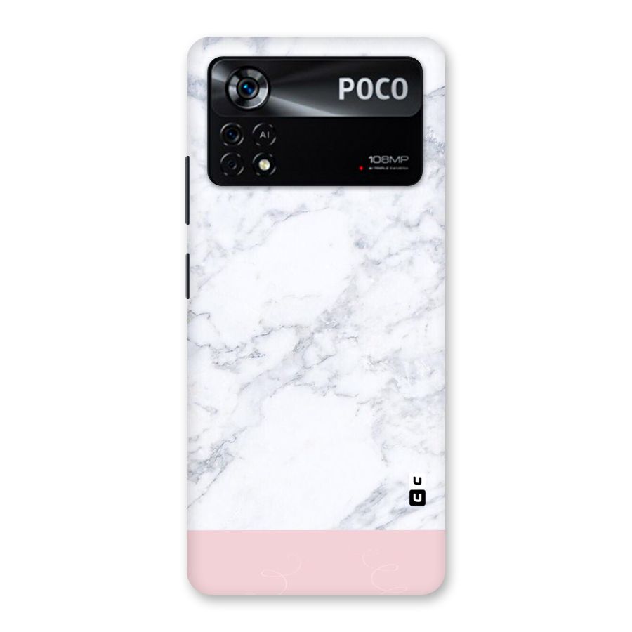 Pink White Merge Marble Back Case for Poco X4 Pro 5G