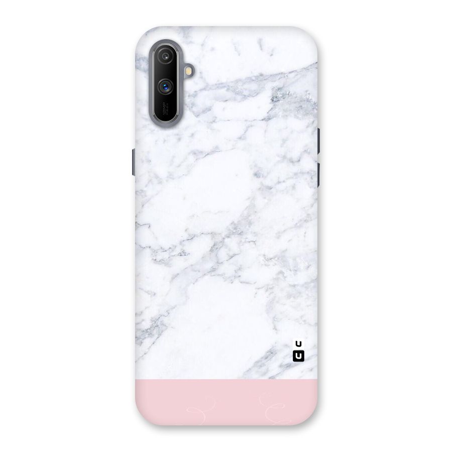 Pink White Merge Marble Back Case for Realme C3