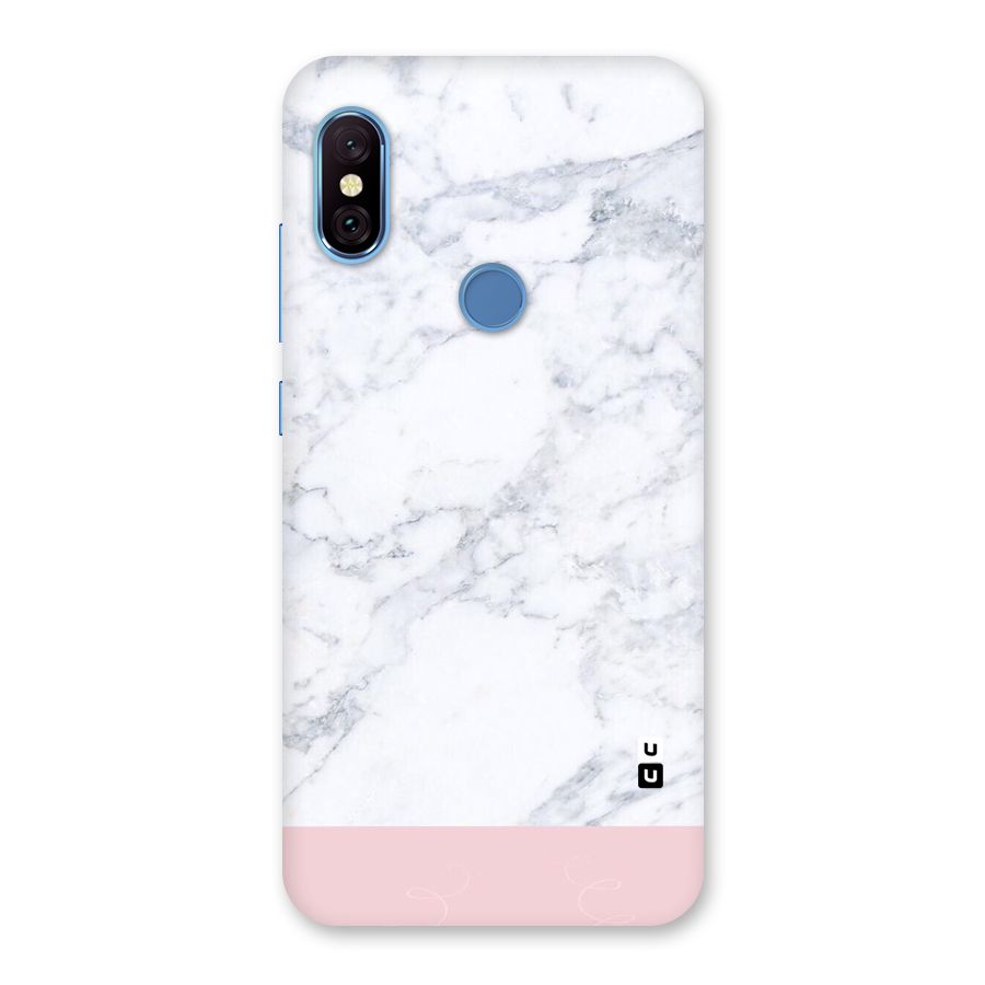 Pink White Merge Marble Back Case for Redmi Note 6 Pro