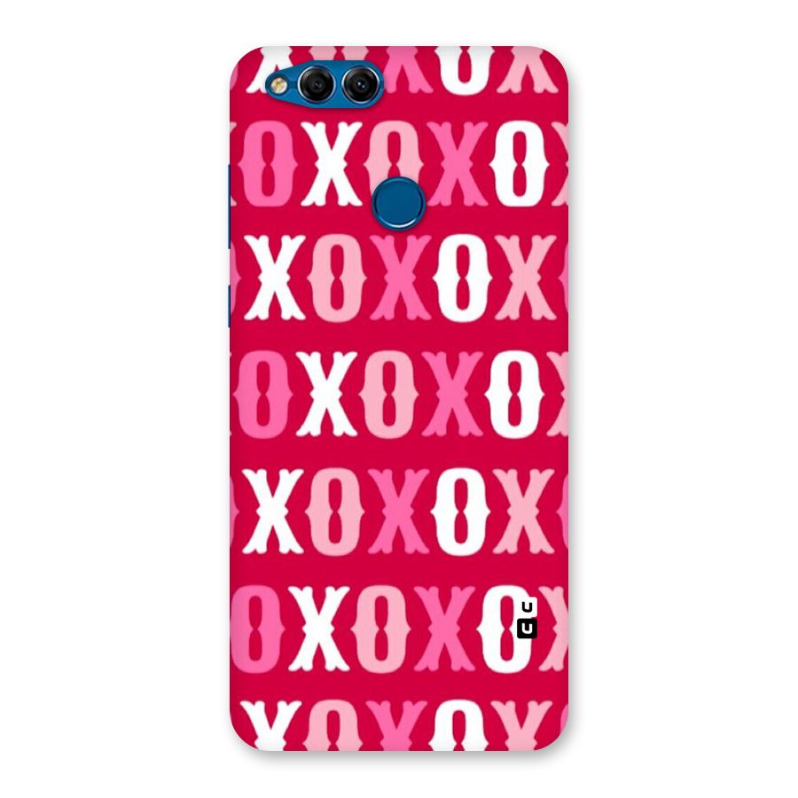 Pink White Xoxo Back Case for Honor 7X