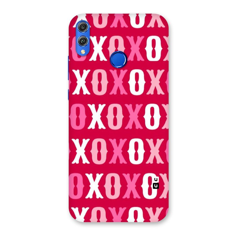 Pink White Xoxo Back Case for Honor 8X