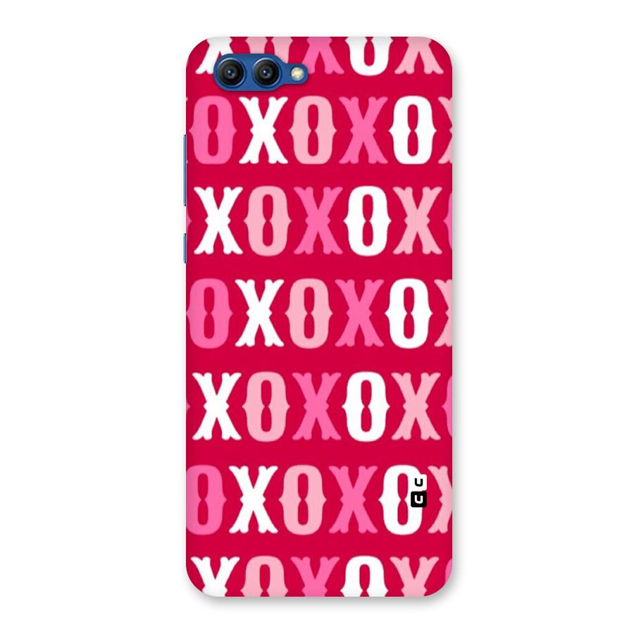 Pink White Xoxo Back Case for Honor View 10