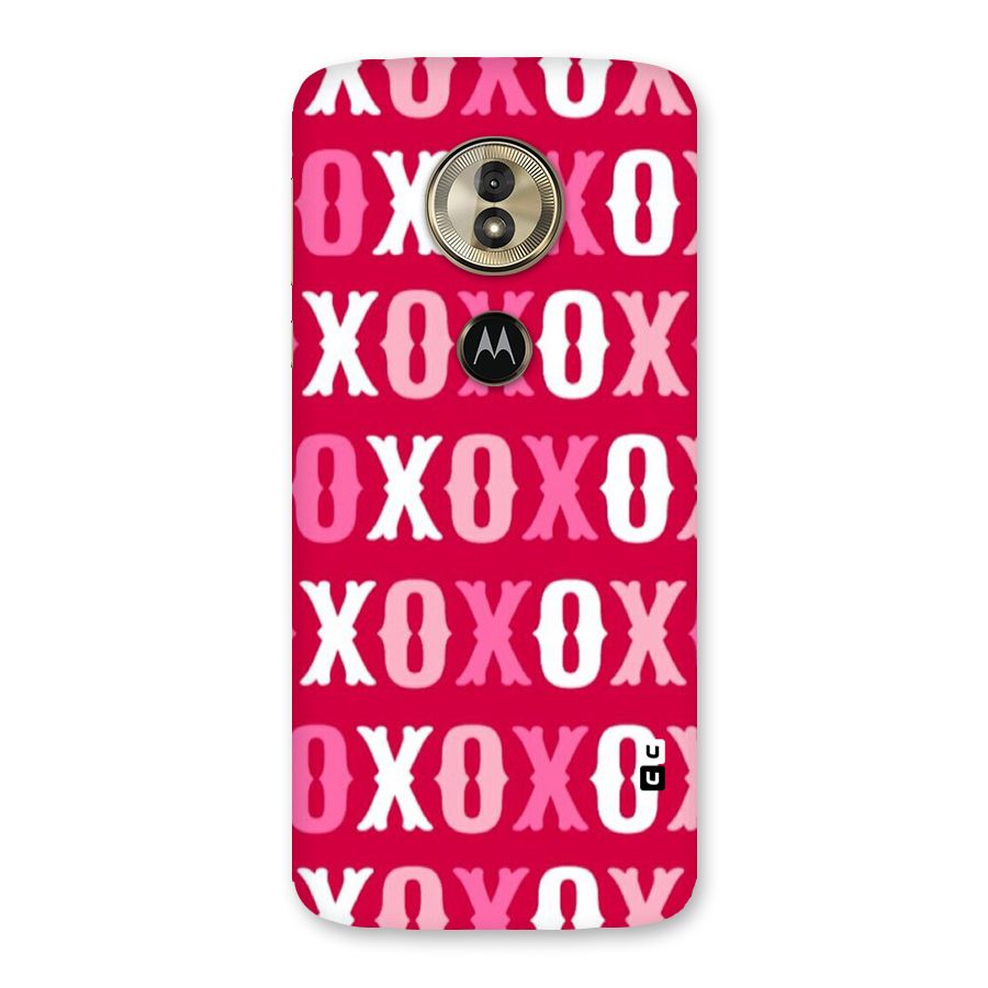 Pink White Xoxo Back Case for Moto G6 Play
