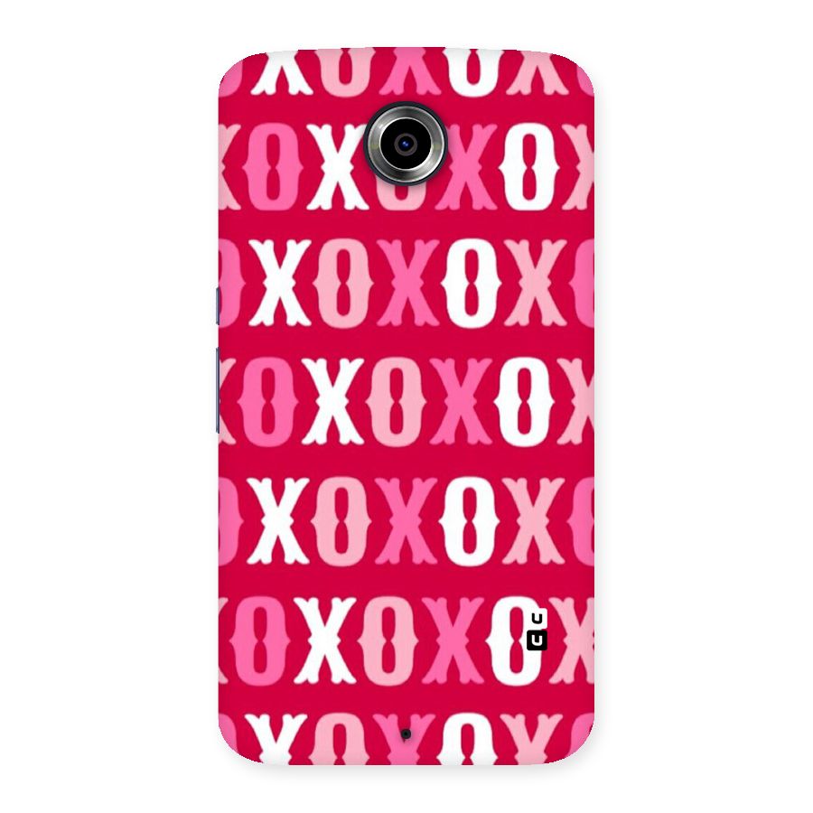 Pink White Xoxo Back Case for Nexsus 6
