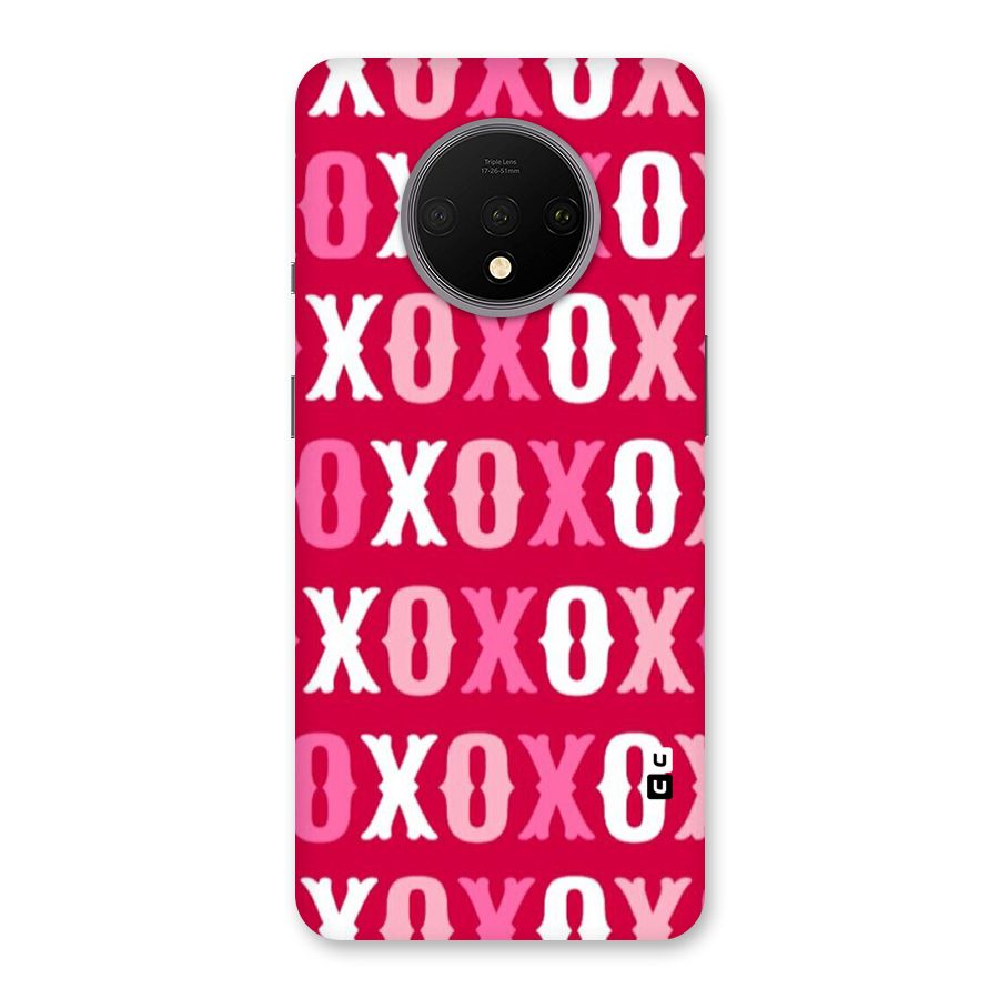 Pink White Xoxo Back Case for OnePlus 7T