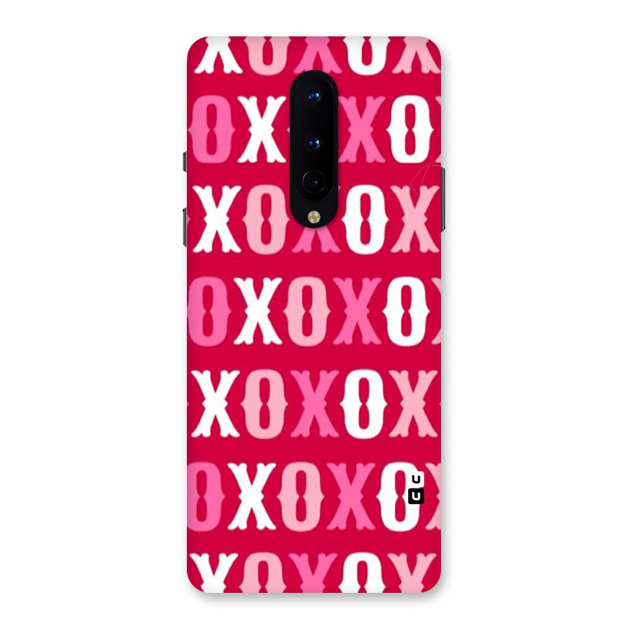 Pink White Xoxo Back Case for OnePlus 8