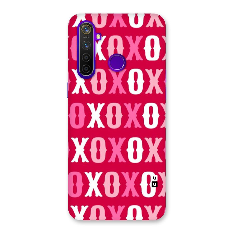 Pink White Xoxo Back Case for Realme 5 Pro