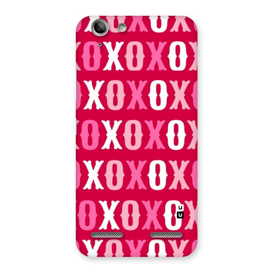 Pink White Xoxo Back Case for Vibe K5