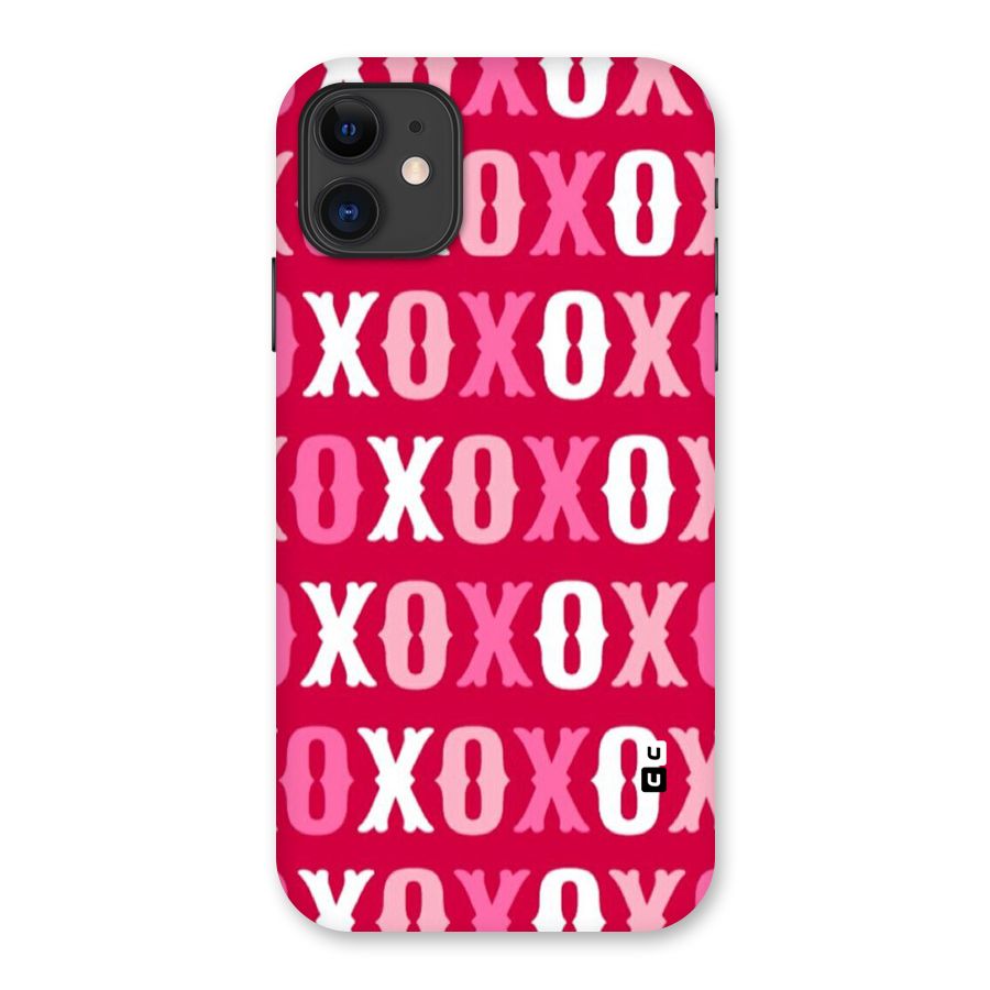 Pink White Xoxo Back Case for iPhone 11