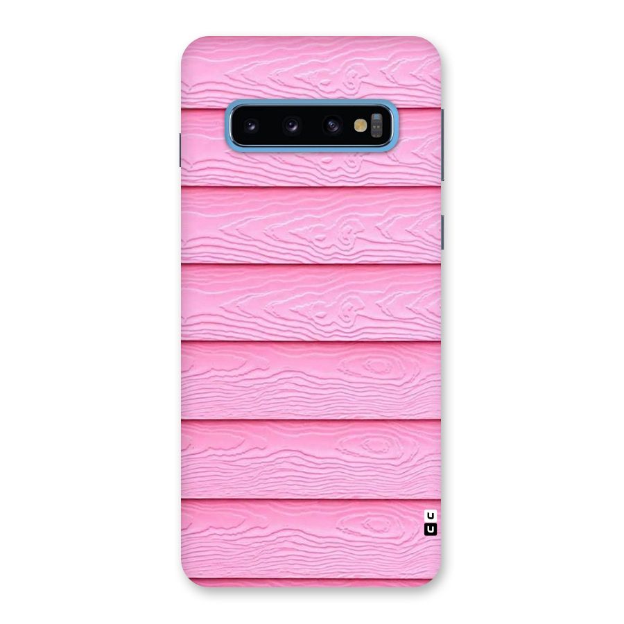 Pink Wood Back Case for Galaxy S10