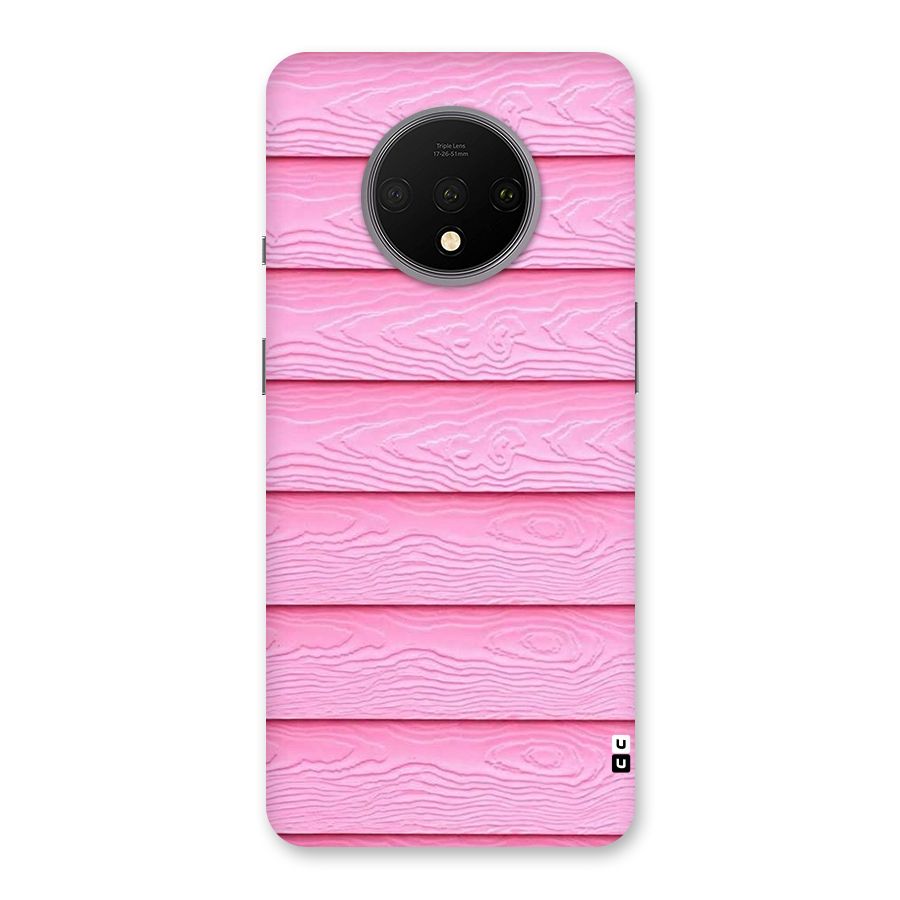 Pink Wood Back Case for OnePlus 7T