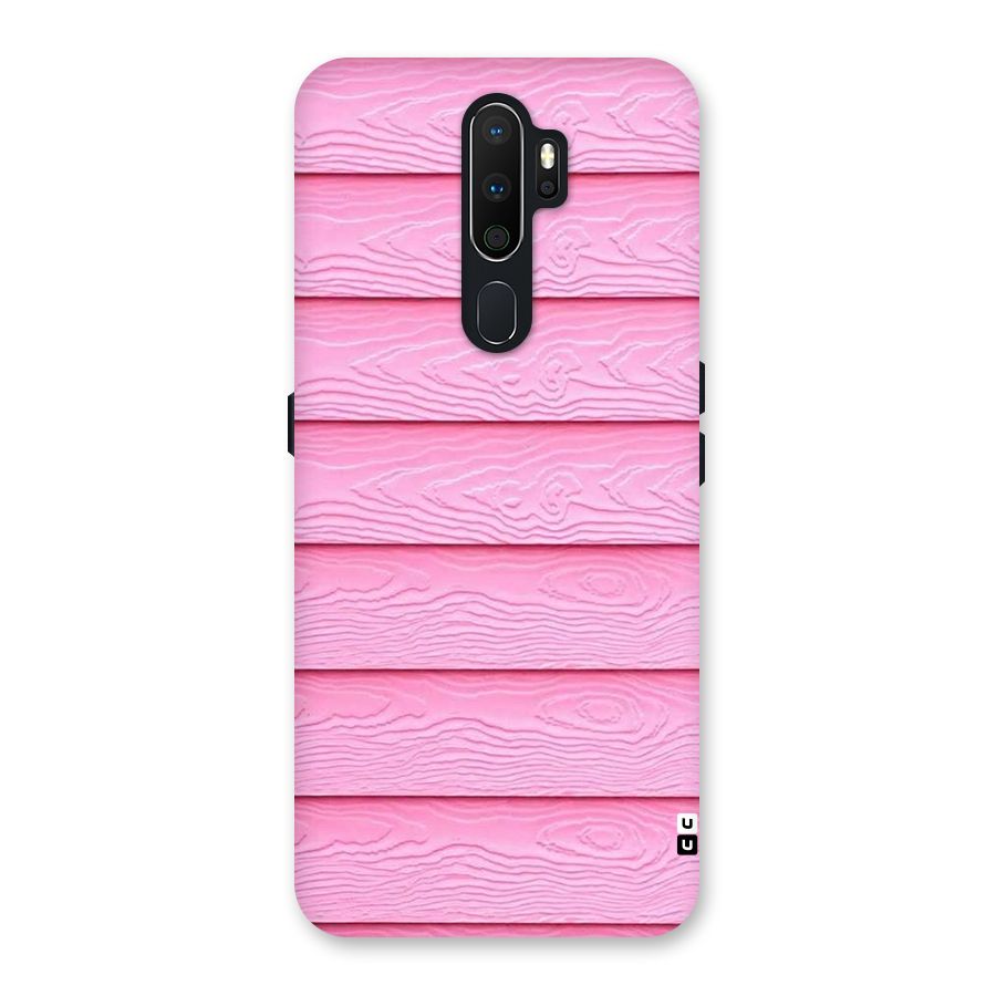 Pink Wood Back Case for Oppo A5 (2020)
