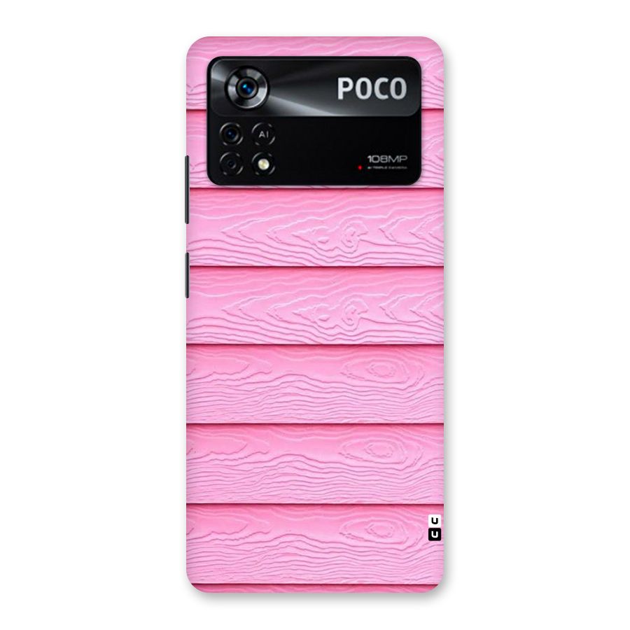 Pink Wood Back Case for Poco X4 Pro 5G