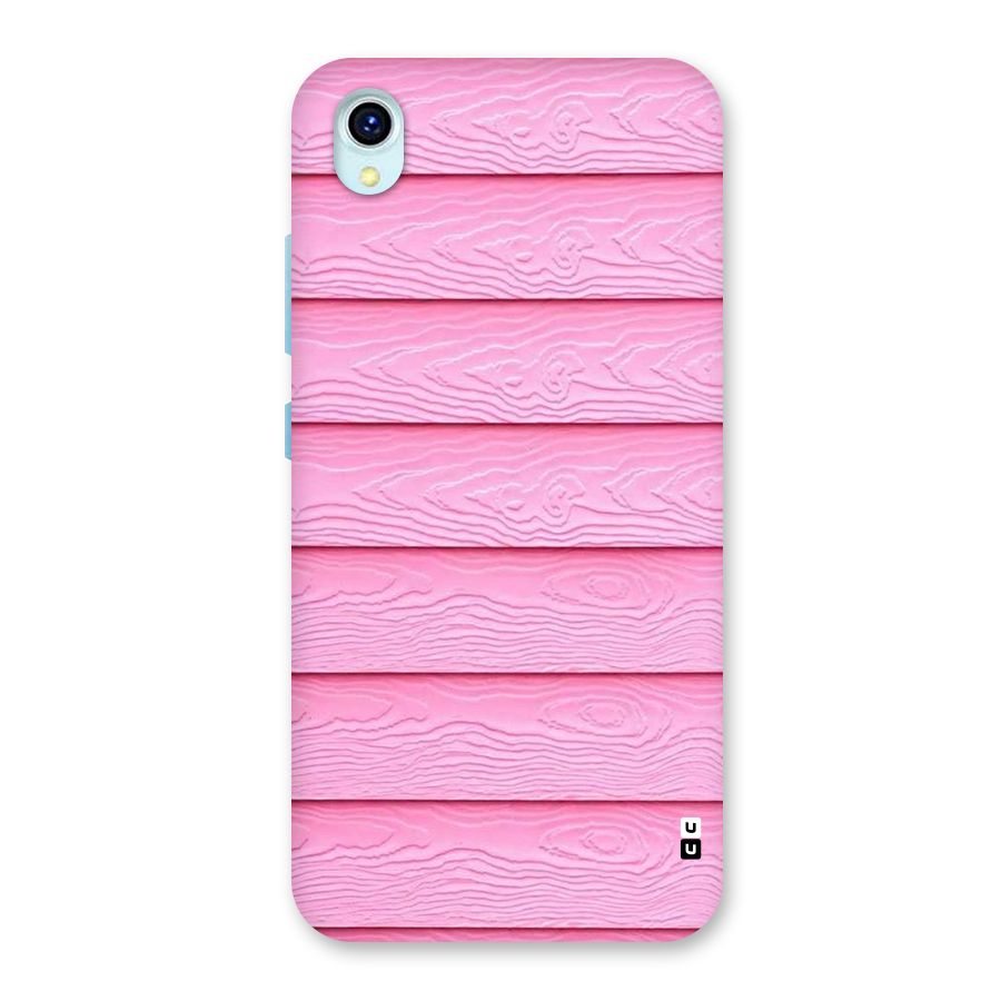 Pink Wood Back Case for Vivo Y1s