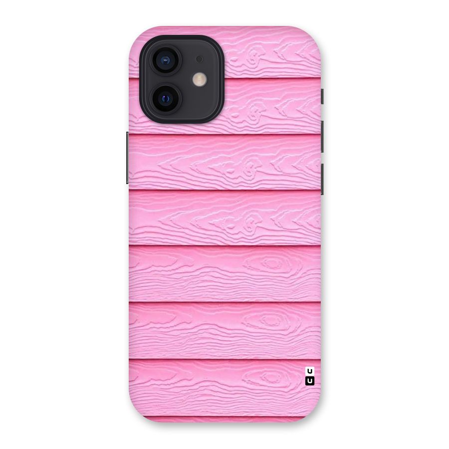 Pink Wood Back Case for iPhone 12