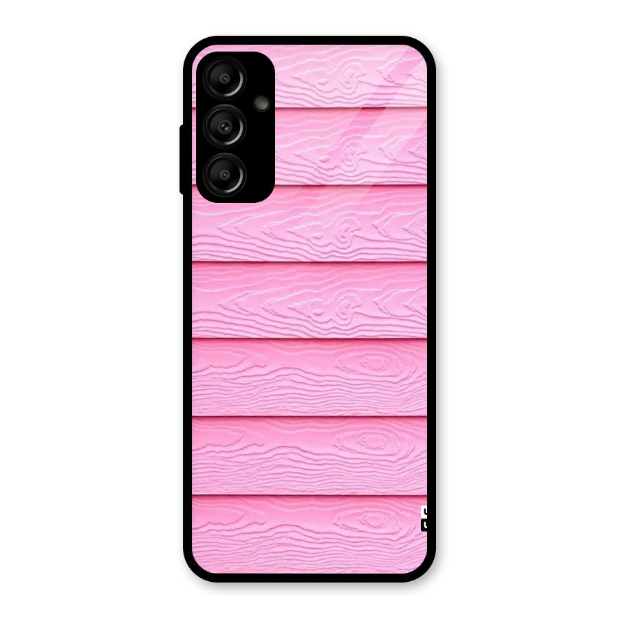 Pink Wood Glass Back Case for Galaxy A14 5G