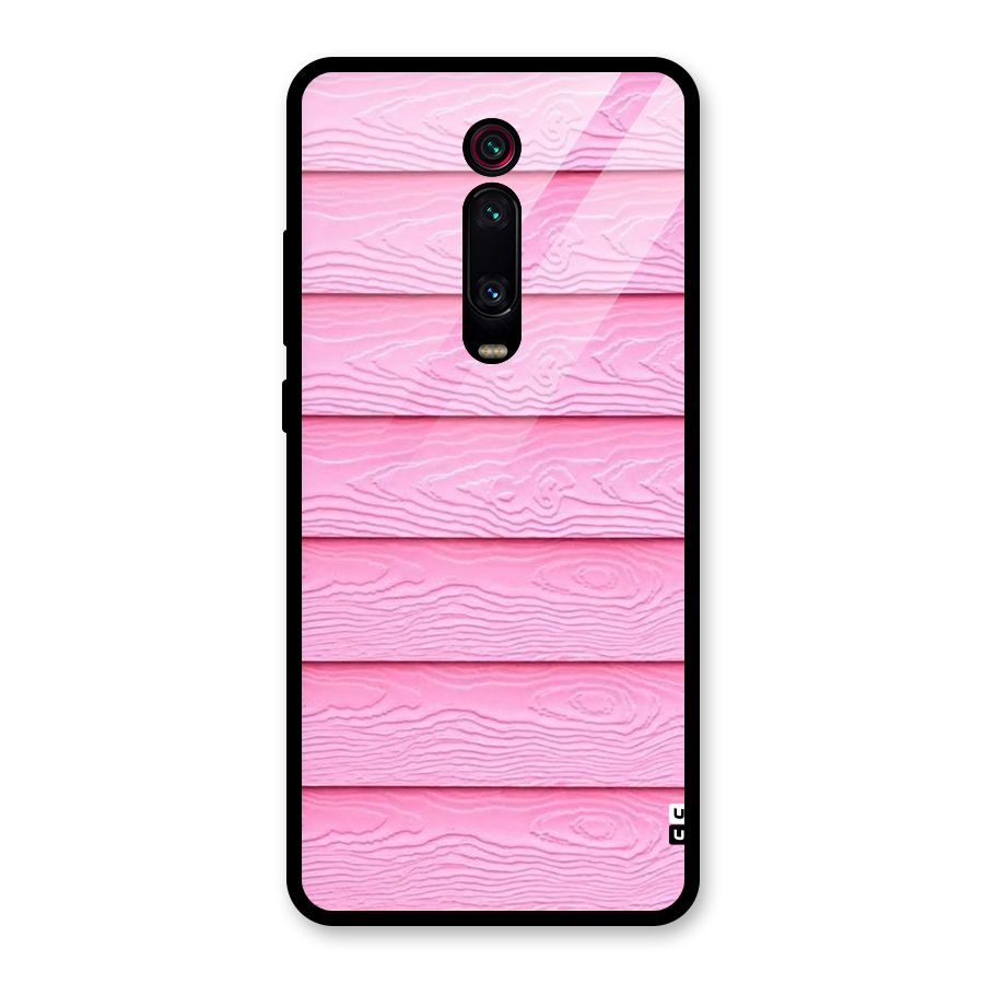 Pink Wood Glass Back Case for Redmi K20