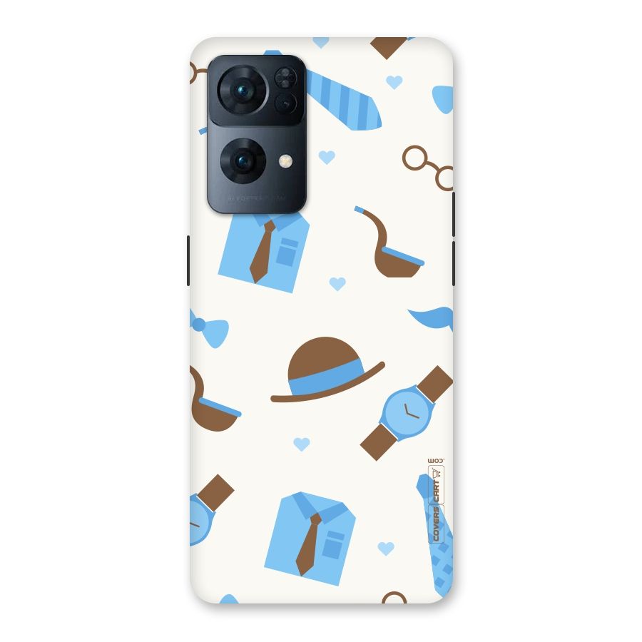 Pipe Hat Watch Pattern Back Case for Oppo Reno7 Pro 5G