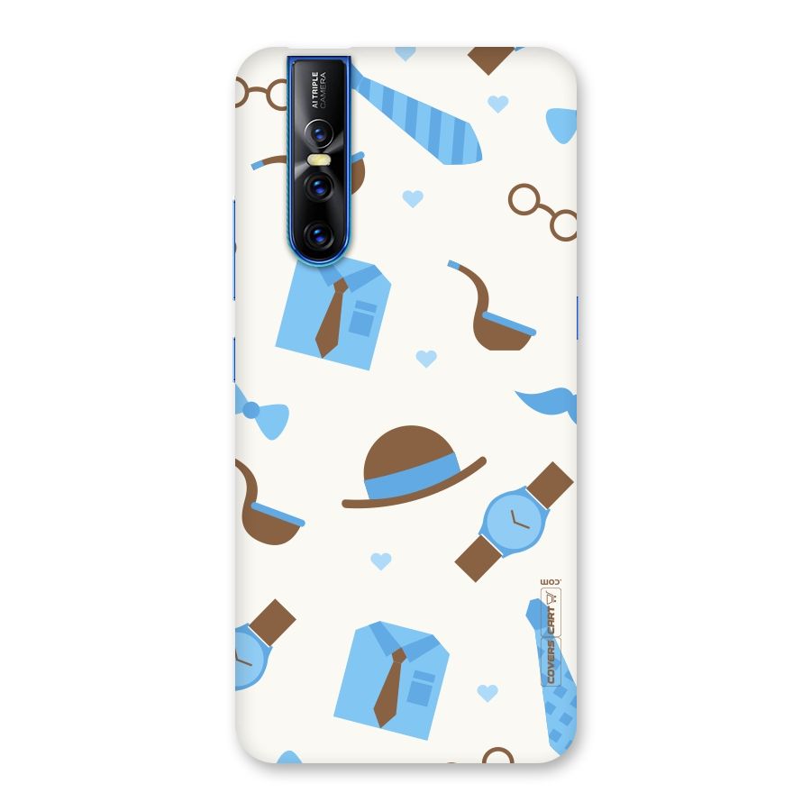 Pipe Hat Watch Pattern Back Case for Vivo V15 Pro