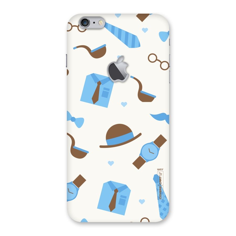 Pipe Hat Watch Pattern Back Case for iPhone 6 Plus 6S Plus Logo Cut