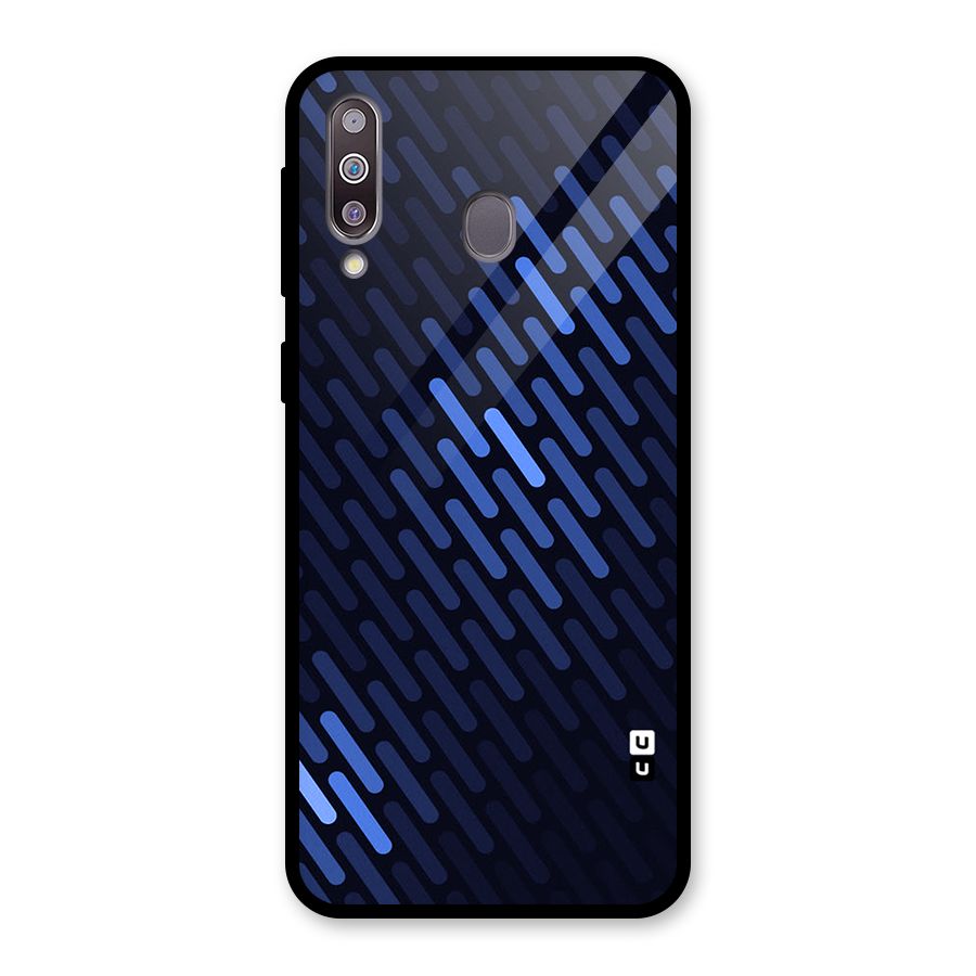 Pipe Shades Pattern Printed Glass Back Case for Galaxy M30