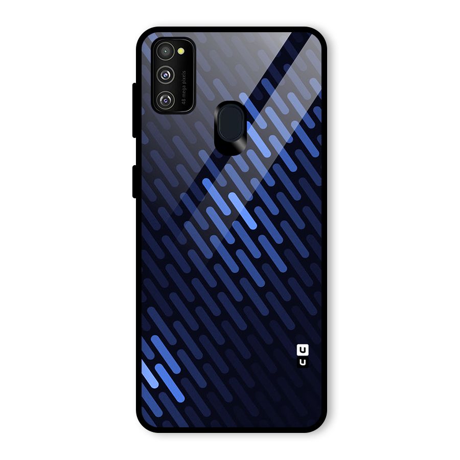 Pipe Shades Pattern Printed Glass Back Case for Galaxy M30s